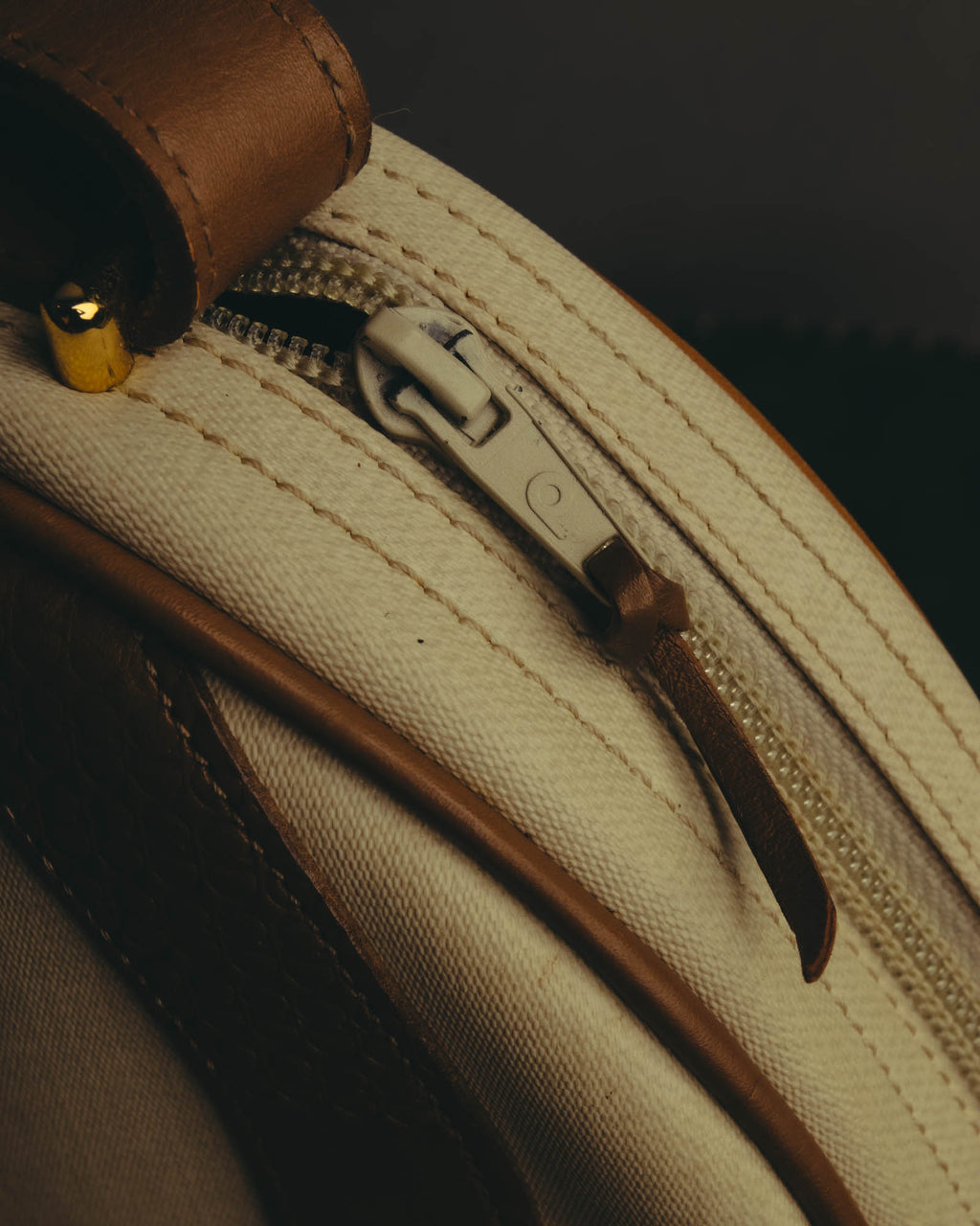 "Christian Dior" 70's-80's Classic canvas leather shoulder bag