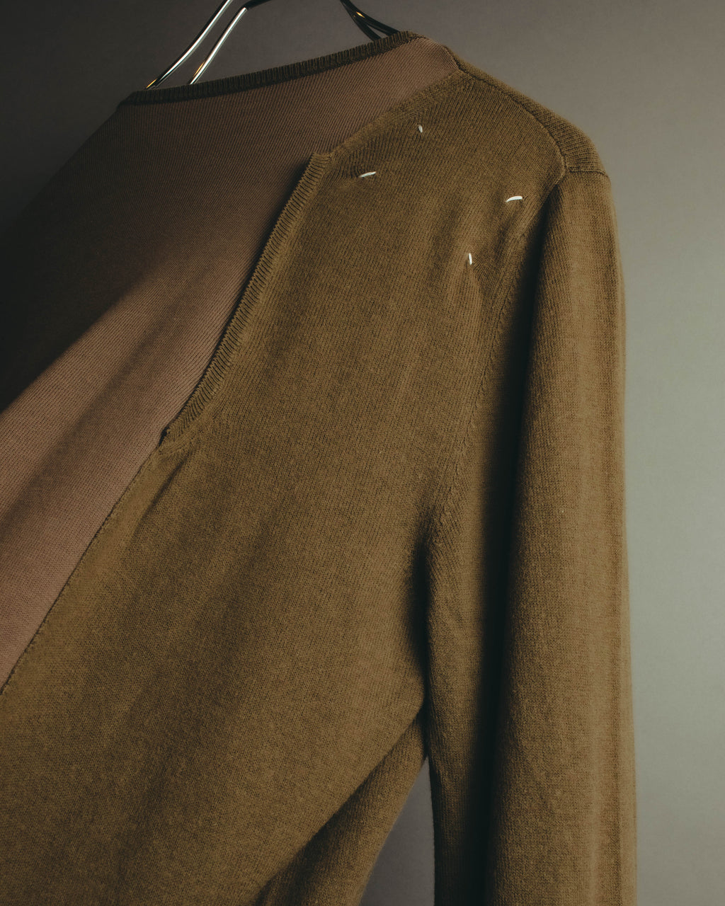 "Maison Margiela" 2017SS Paneled side button knit pullover