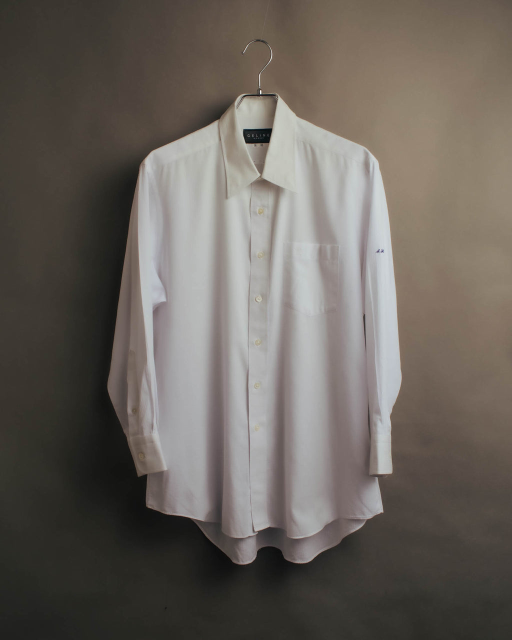 "CELINE" 90's-00's Textured long sleeve dress shirt