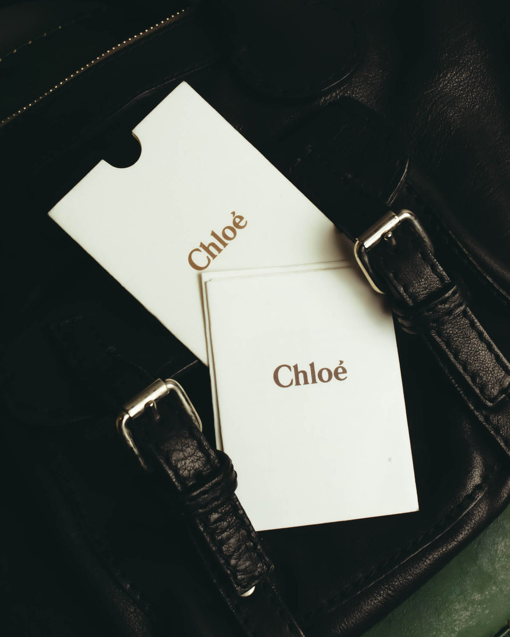 "Chloé" 00's Grained leather satchel bag