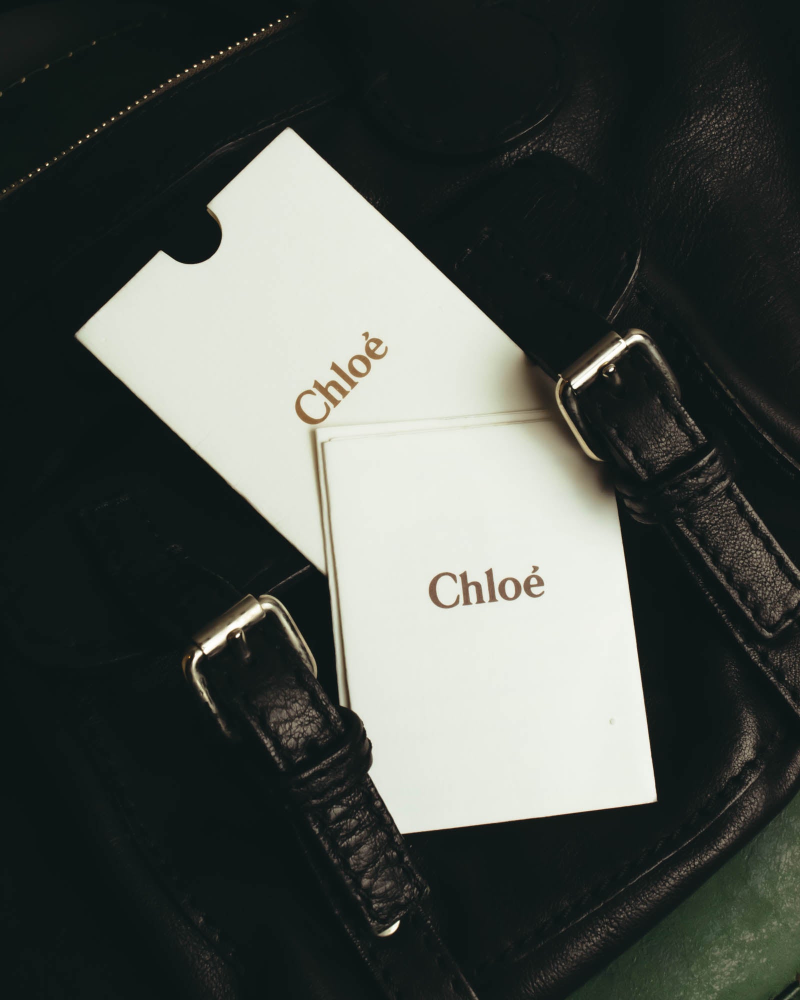 "Chloé" 00's Grained leather satchel bag