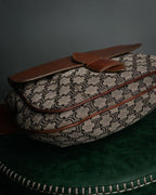 “CELINE” 90’s Macadam canvas flap shoulder bag