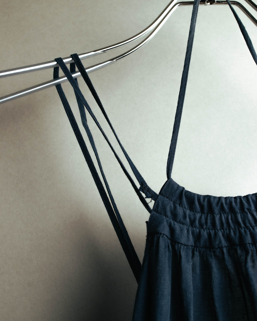 "Veronique Branquinho" 90's-00's Lightweight cotton strappy maxi dress