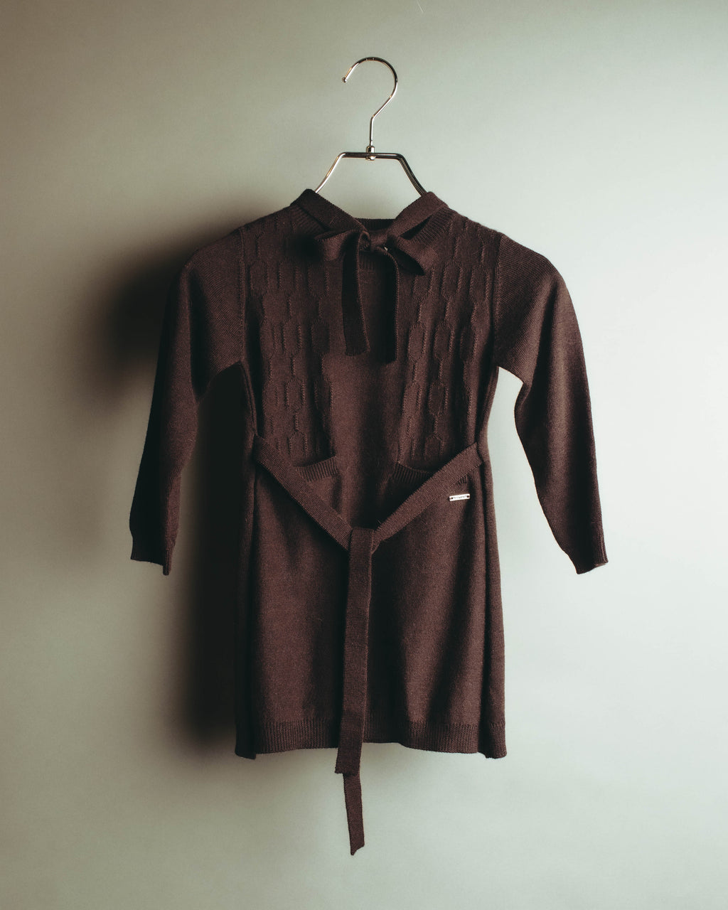 "CELINE" 90's-00's Soft angora blend kids knit sweater dress