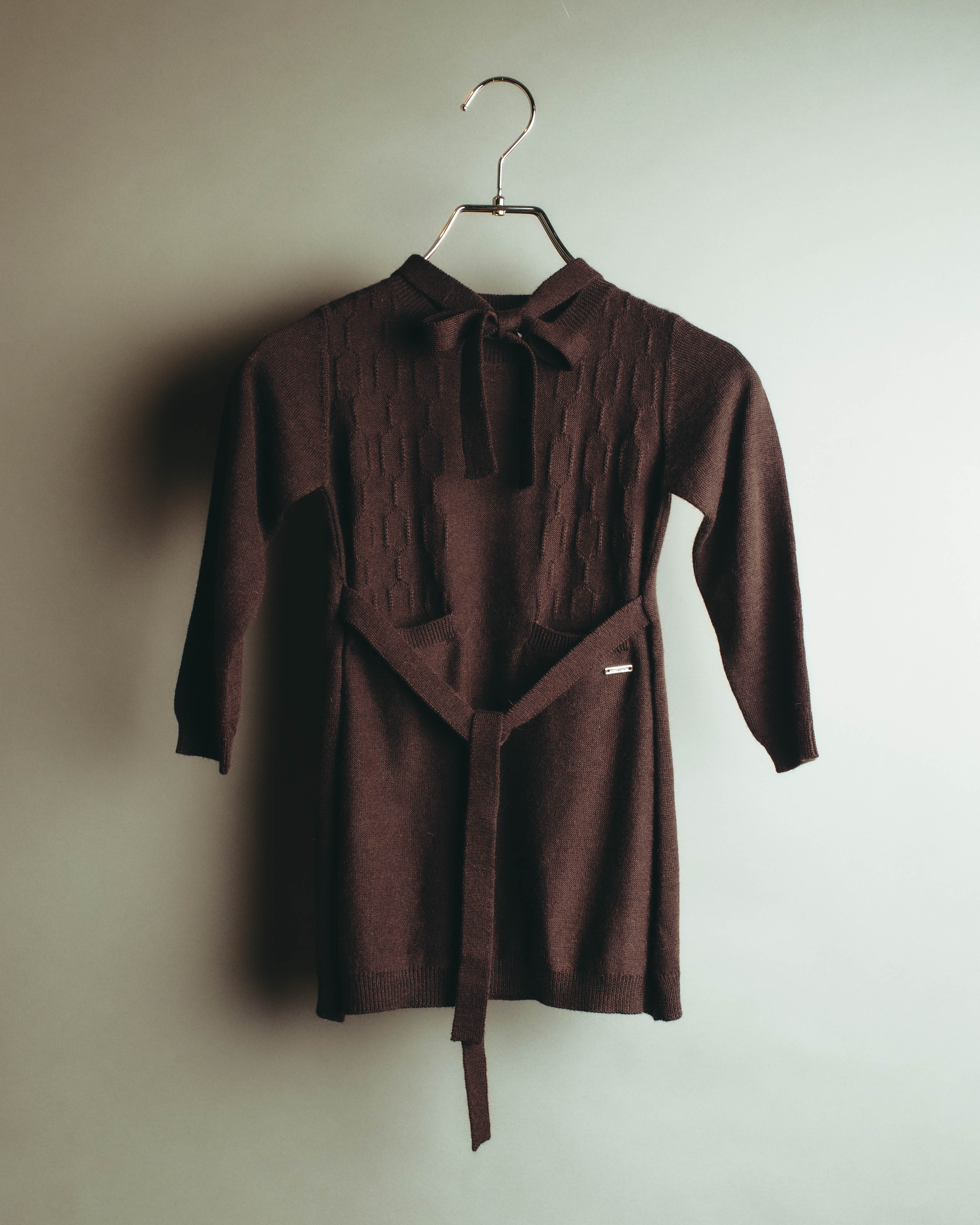 "CELINE" 90's-00's Soft angora blend kids knit sweater dress