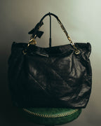 "LANVIN" 00's-10's Quilted leather shoulder bag