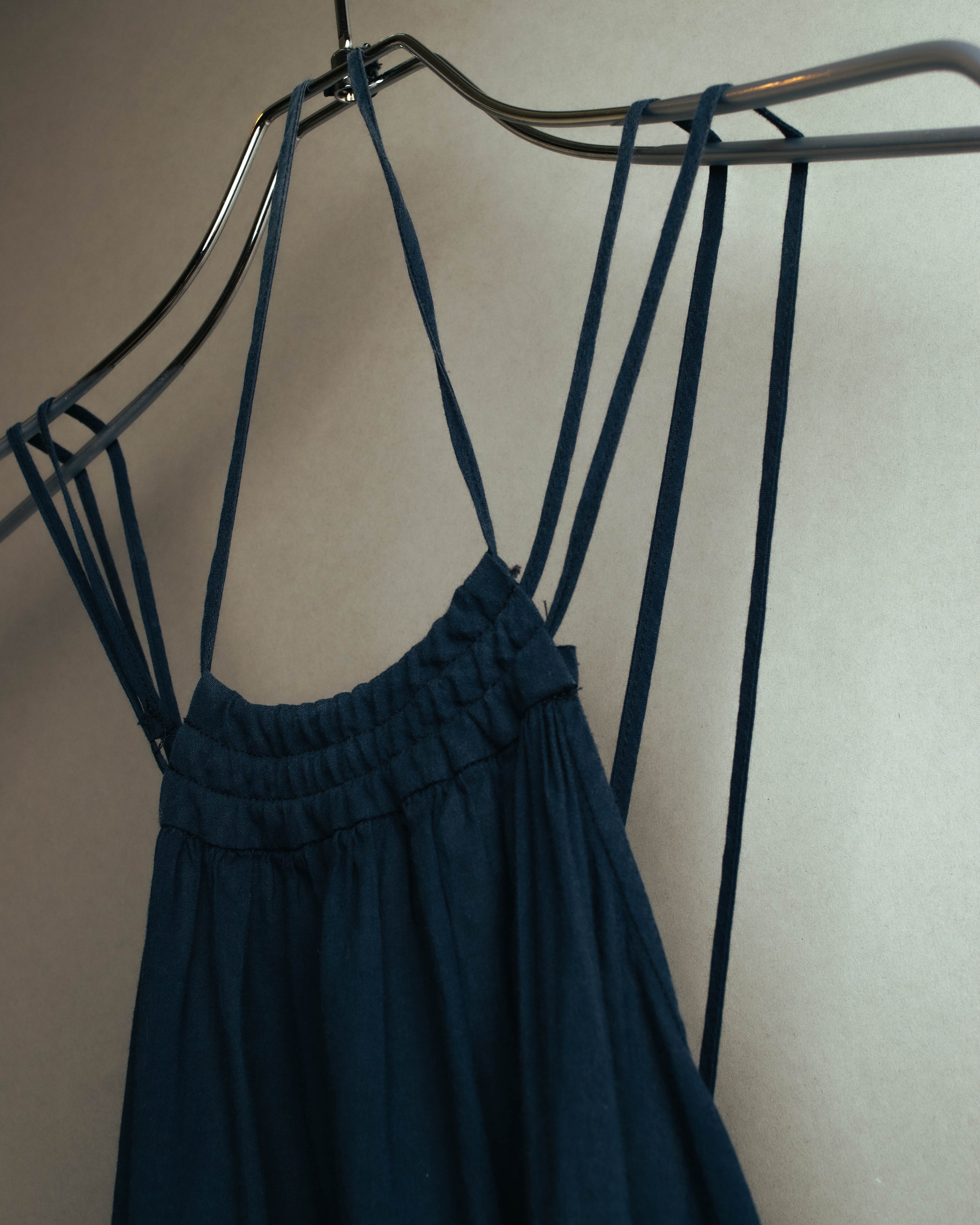 "Veronique Branquinho" 90's-00's Lightweight cotton strappy maxi dress