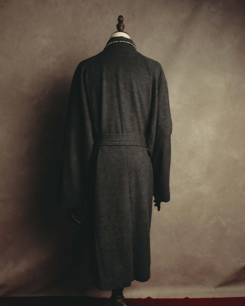 "BURBERRY LONDON" 00's-10's Check trimmed wool dressing gown