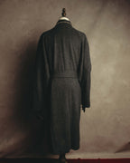 "BURBERRY LONDON" 00's-10's Check trimmed wool dressing gown