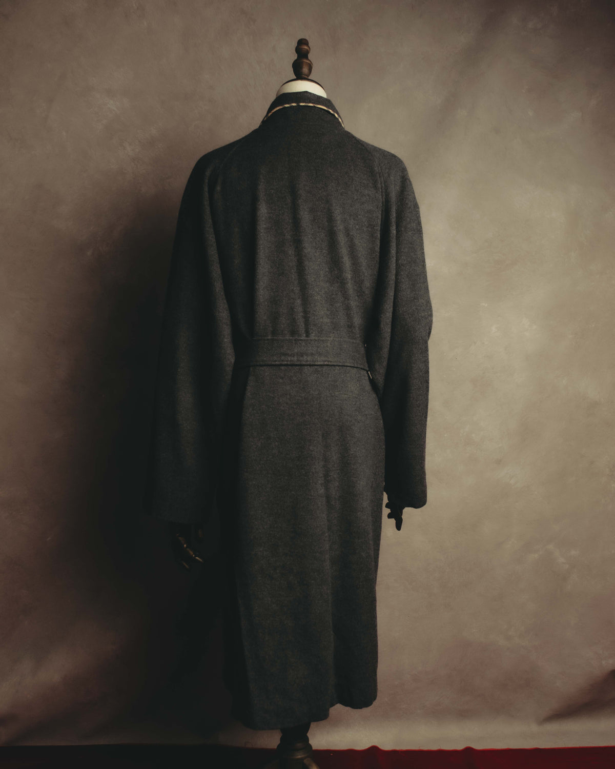 "BURBERRY LONDON" 00's-10's Check trimmed wool dressing gown