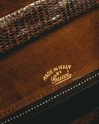 –SPECIAL– "GUCCI" 70's Classic horsebit shoulder bag
