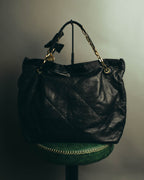 "LANVIN" 00's-10's Quilted leather shoulder bag