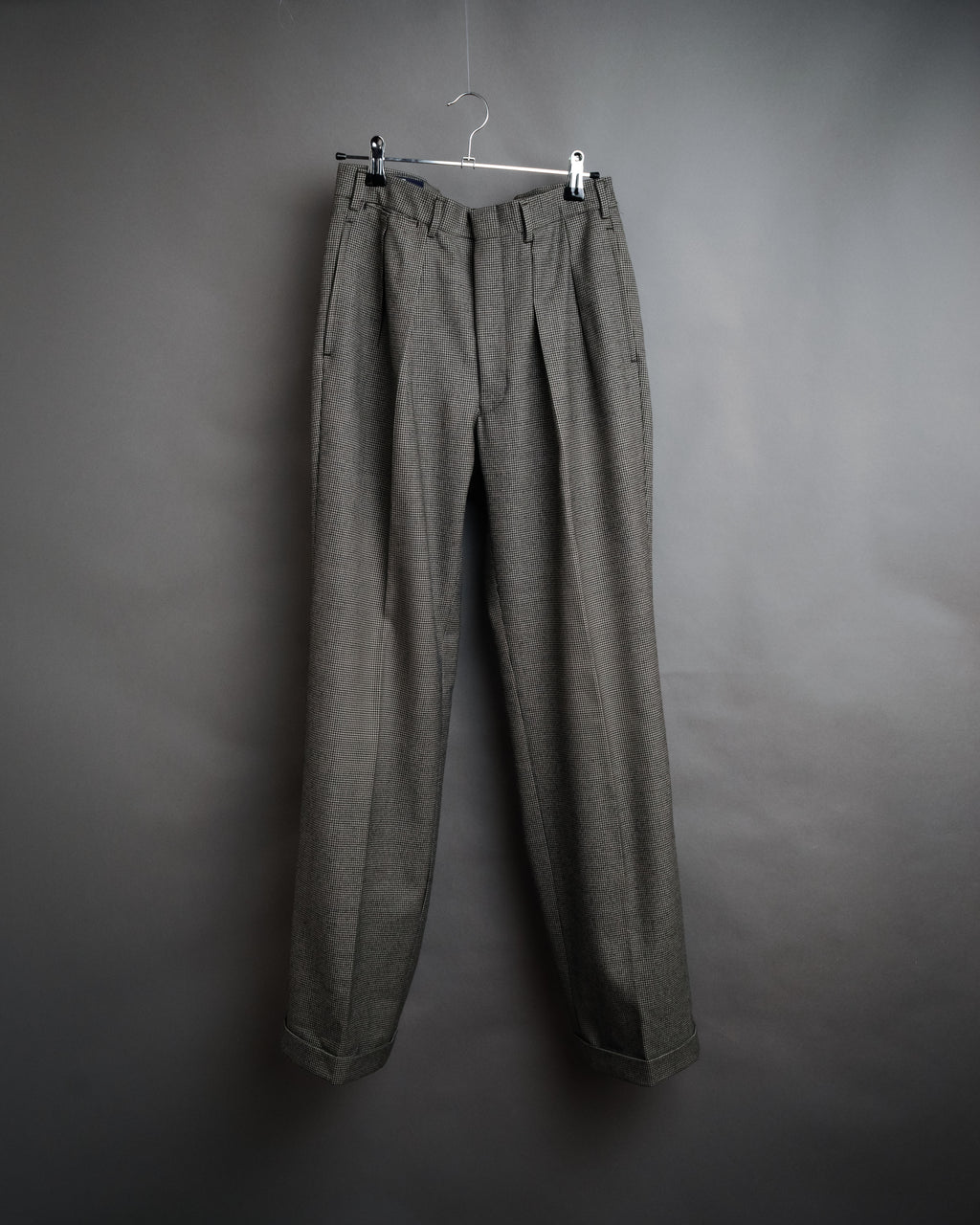 “Polo by Ralph Lauren” 90’s Houndstooth two tuck wool trousers