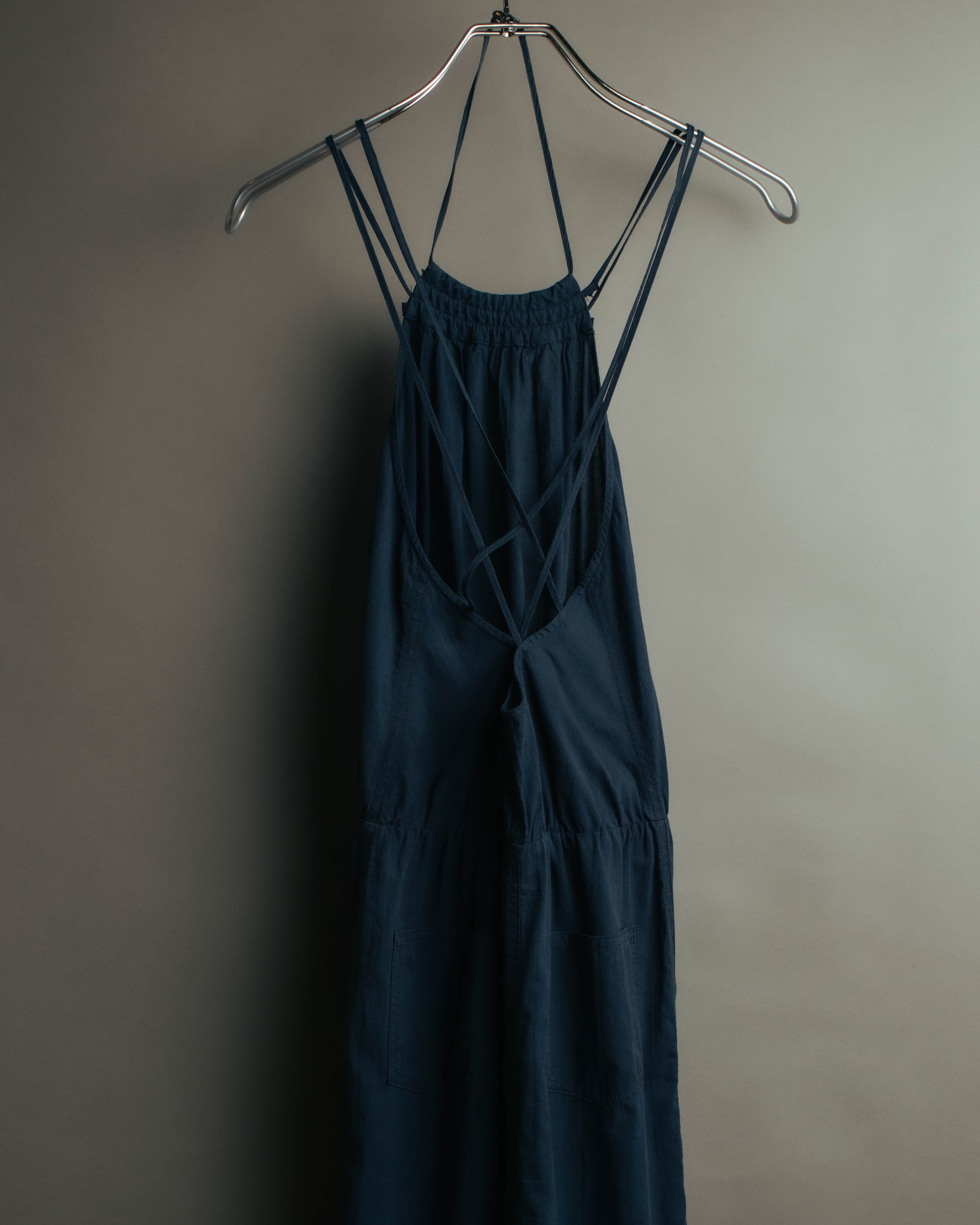 "Veronique Branquinho" 90's-00's Lightweight cotton strappy maxi dress