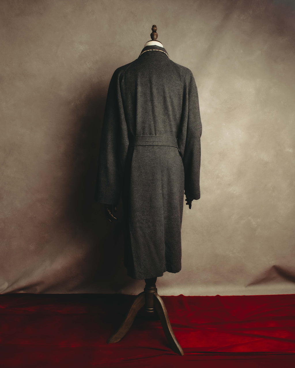 "BURBERRY LONDON" 00's-10's Check trimmed wool dressing gown