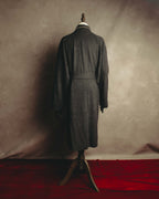 "BURBERRY LONDON" 00's-10's Check trimmed wool dressing gown
