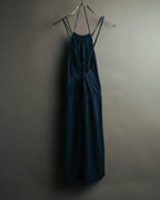 "Veronique Branquinho" 90's-00's Lightweight cotton strappy maxi dress