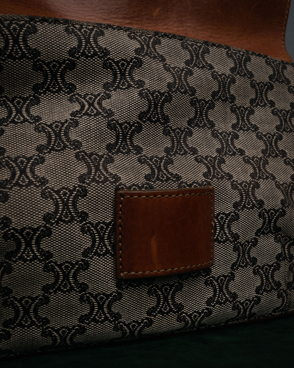 “CELINE” 90’s Macadam canvas flap shoulder bag