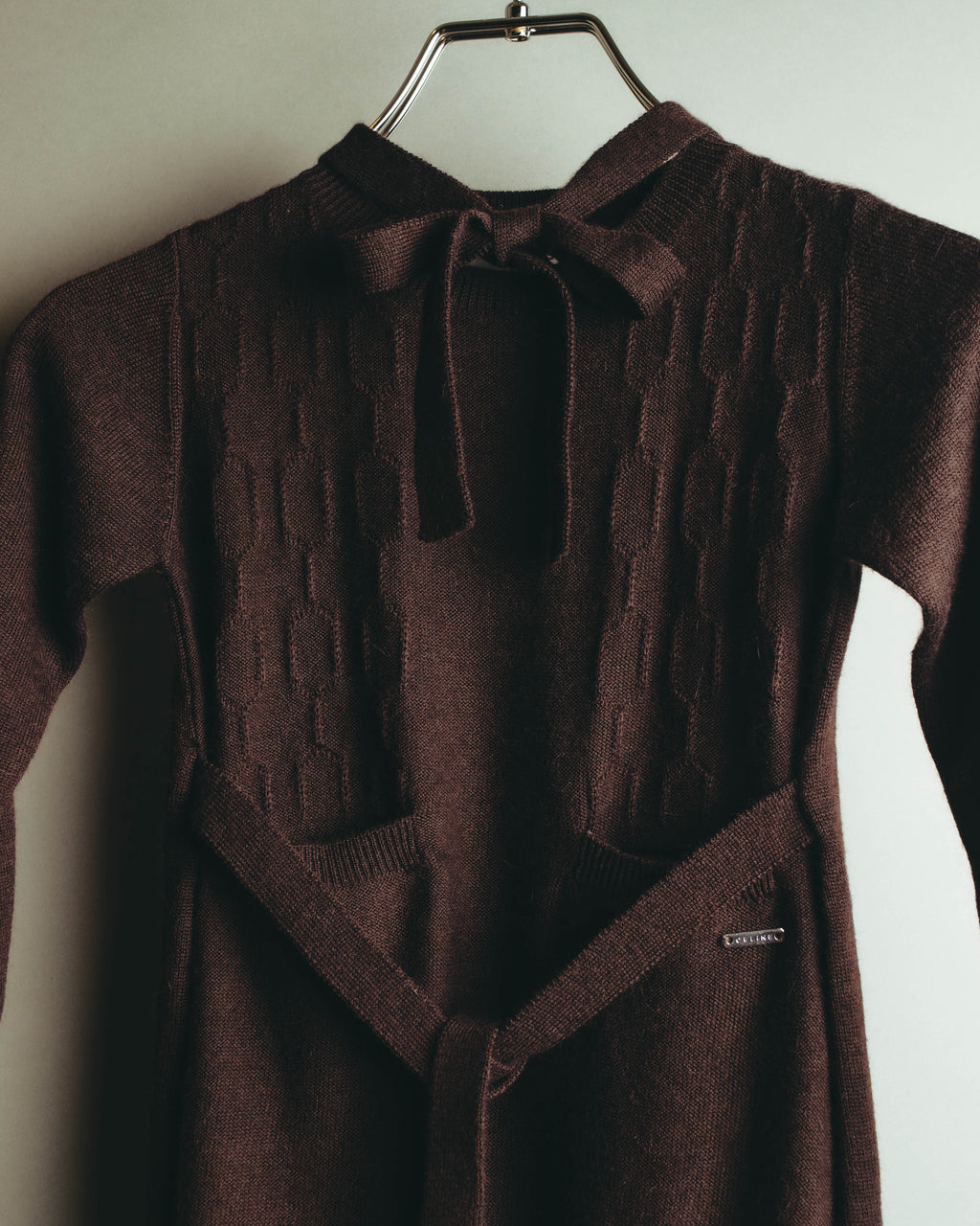"CELINE" 90's-00's Soft angora blend kids knit sweater dress