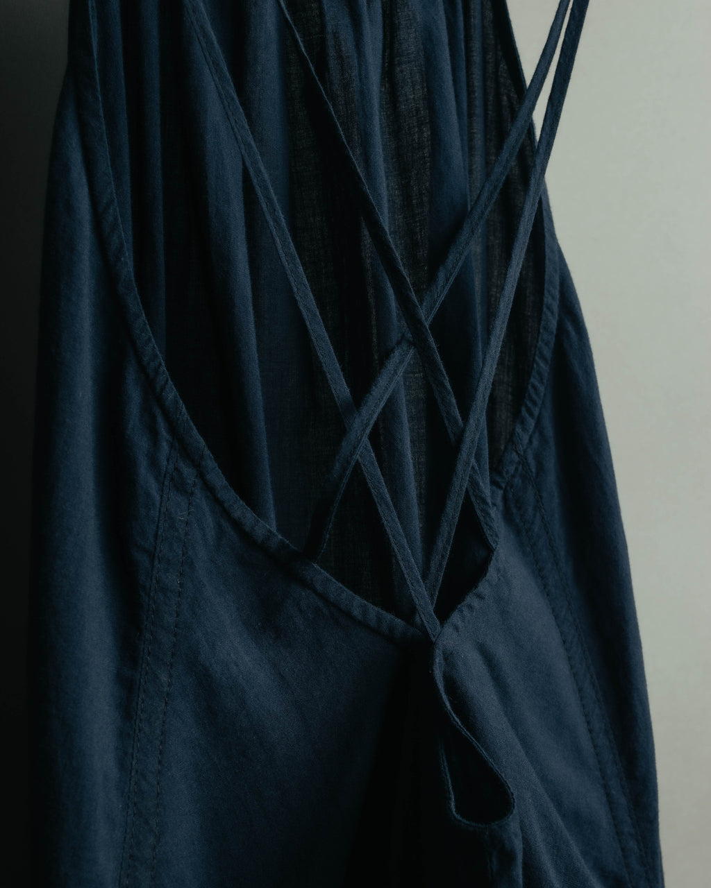 "Veronique Branquinho" 90's-00's Lightweight cotton strappy maxi dress