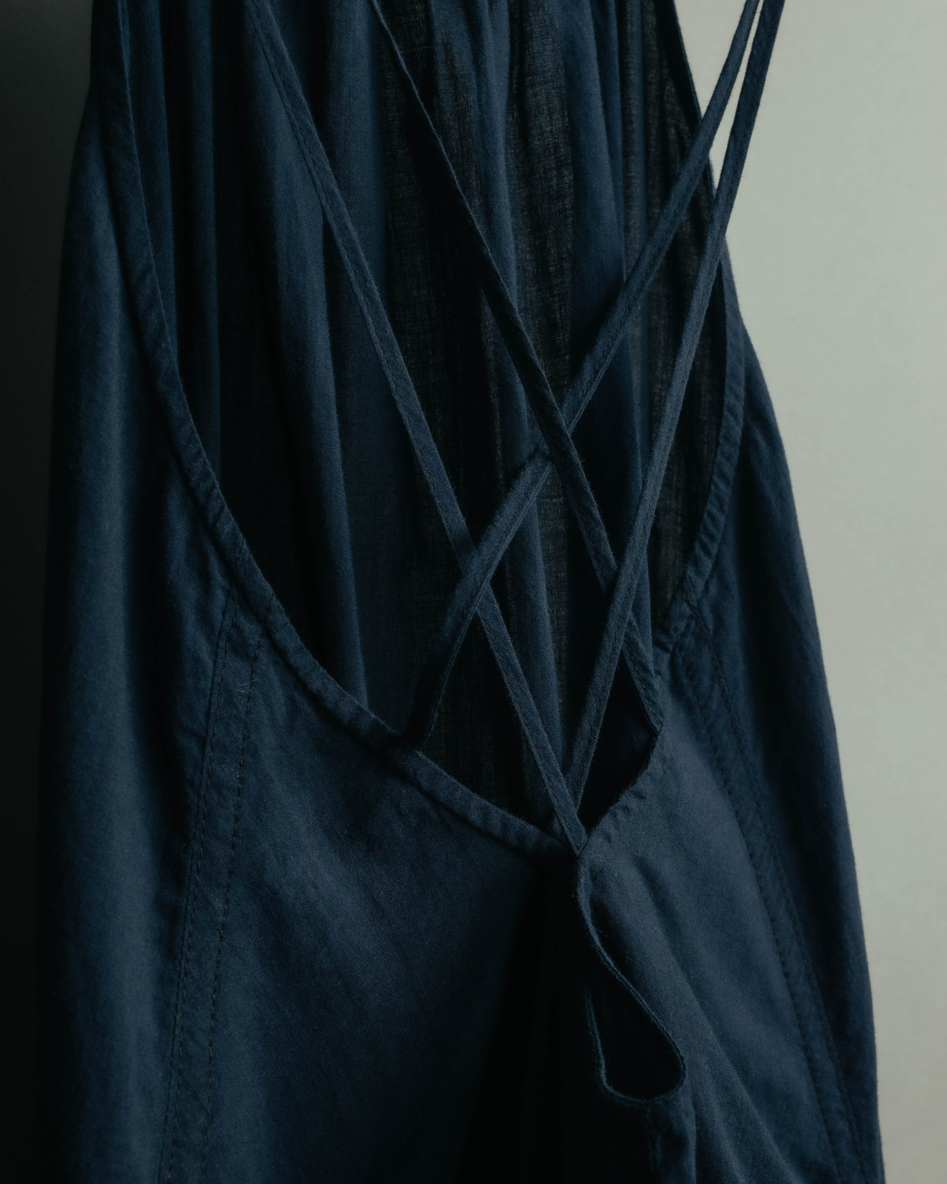 "Veronique Branquinho" 90's-00's Lightweight cotton strappy maxi dress