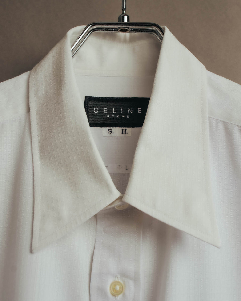 "CELINE" 90's-00's Textured long sleeve dress shirt