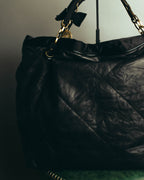 "LANVIN" 00's-10's Quilted leather shoulder bag