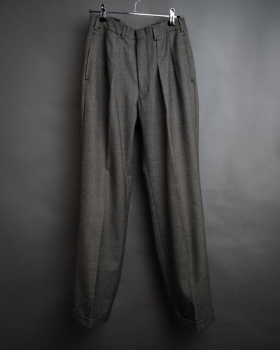 “Polo by Ralph Lauren” 90’s Houndstooth two tuck wool trousers