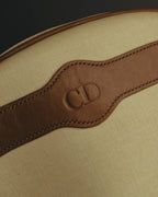 "Christian Dior" 70's-80's Classic canvas leather shoulder bag