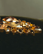 “Maison Margiela” 2020’s gold-tone crystal floral safety-pin brooch
