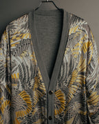 “Salvatore Ferragamo” 90’s-00’s Reversible silk panel wool cardigan