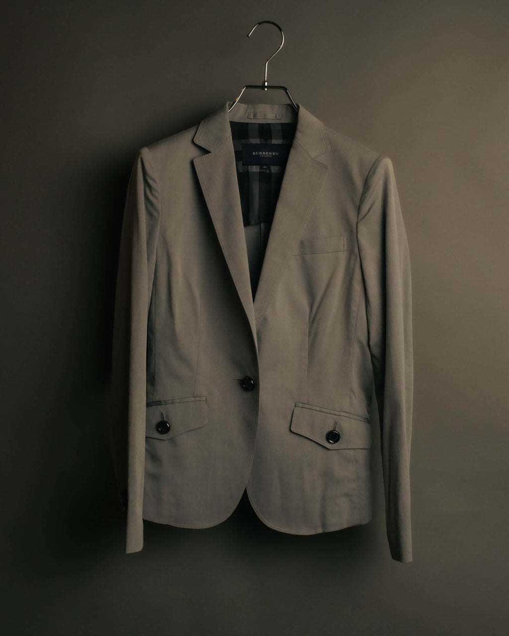 “BURBERRY LONDON” 2000’s Tailored light grey pants suit
