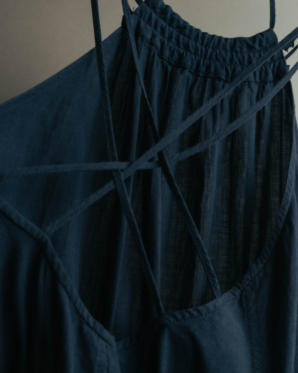 "Veronique Branquinho" 90's-00's Lightweight cotton strappy maxi dress