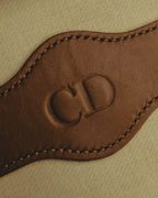 "Christian Dior" 70's-80's Classic canvas leather shoulder bag