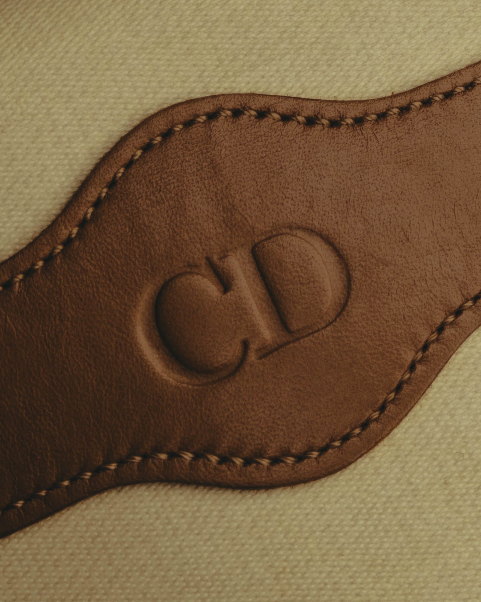 "Christian Dior" 70's-80's Classic canvas leather shoulder bag