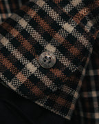"Yves Saint Laurent" 80's-90's Plaid jacquard cotton pullover shirt