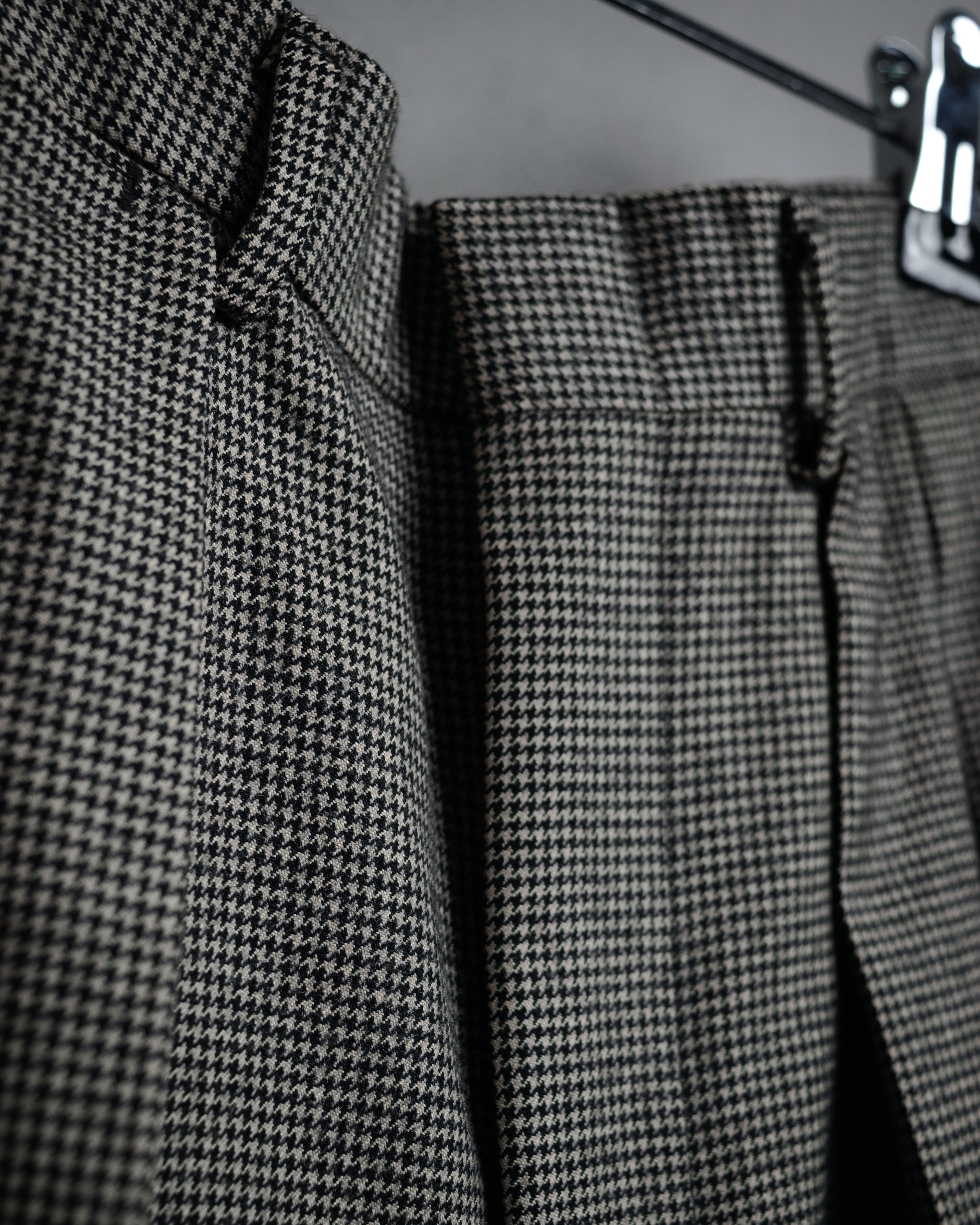 “Polo by Ralph Lauren” 90’s Houndstooth two tuck wool trousers