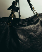 "LANVIN" 00's-10's Quilted leather shoulder bag