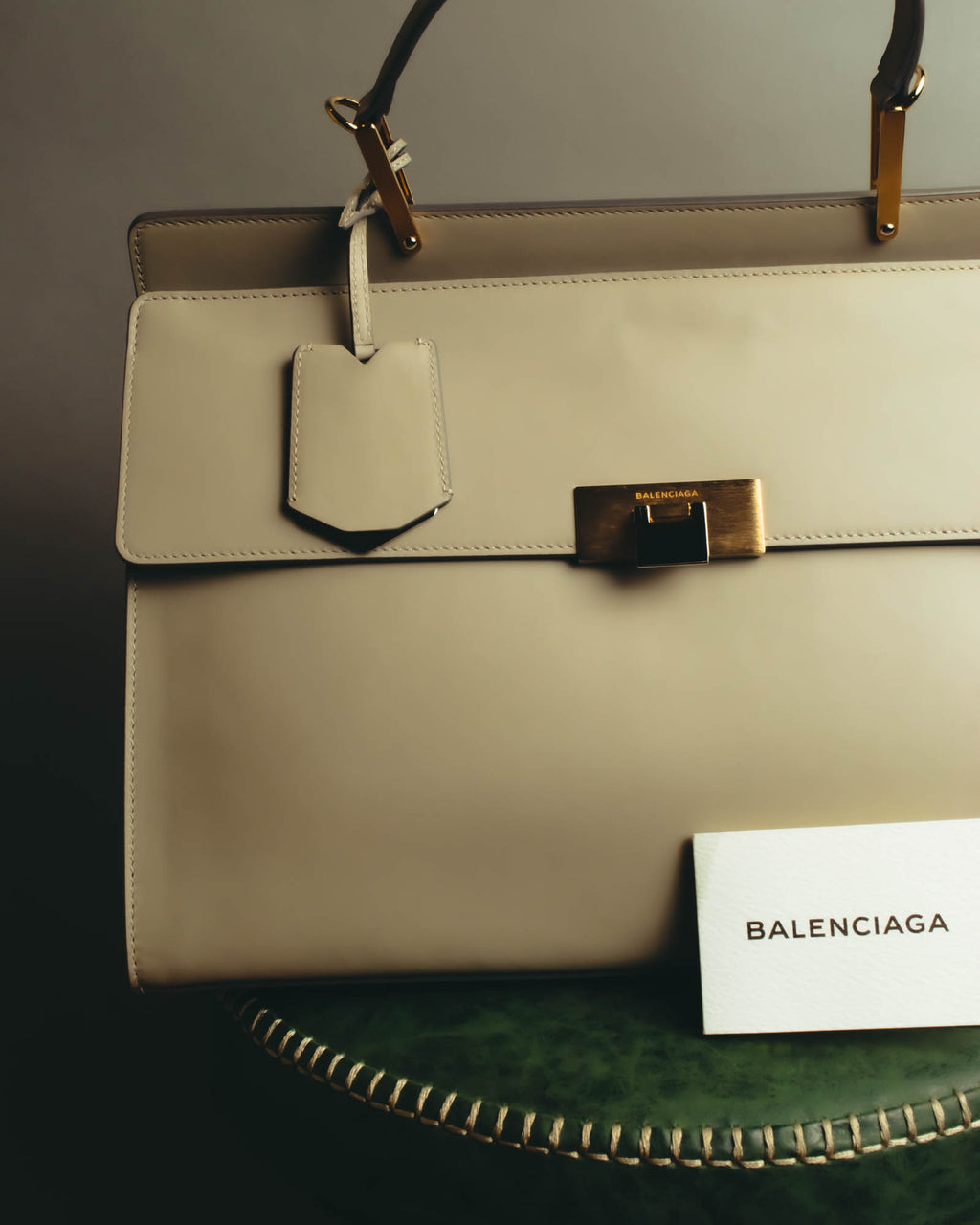 "BALENCIAGA" 2010's Structured leather top handle bag