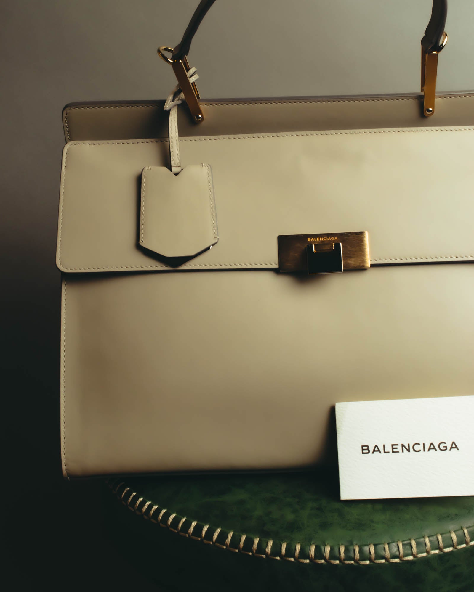 "BALENCIAGA" 2010's Structured leather top handle bag