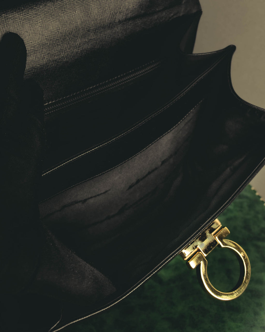 "Salvatore Ferragamo" 00's-10's Embossed leather top-handle bag