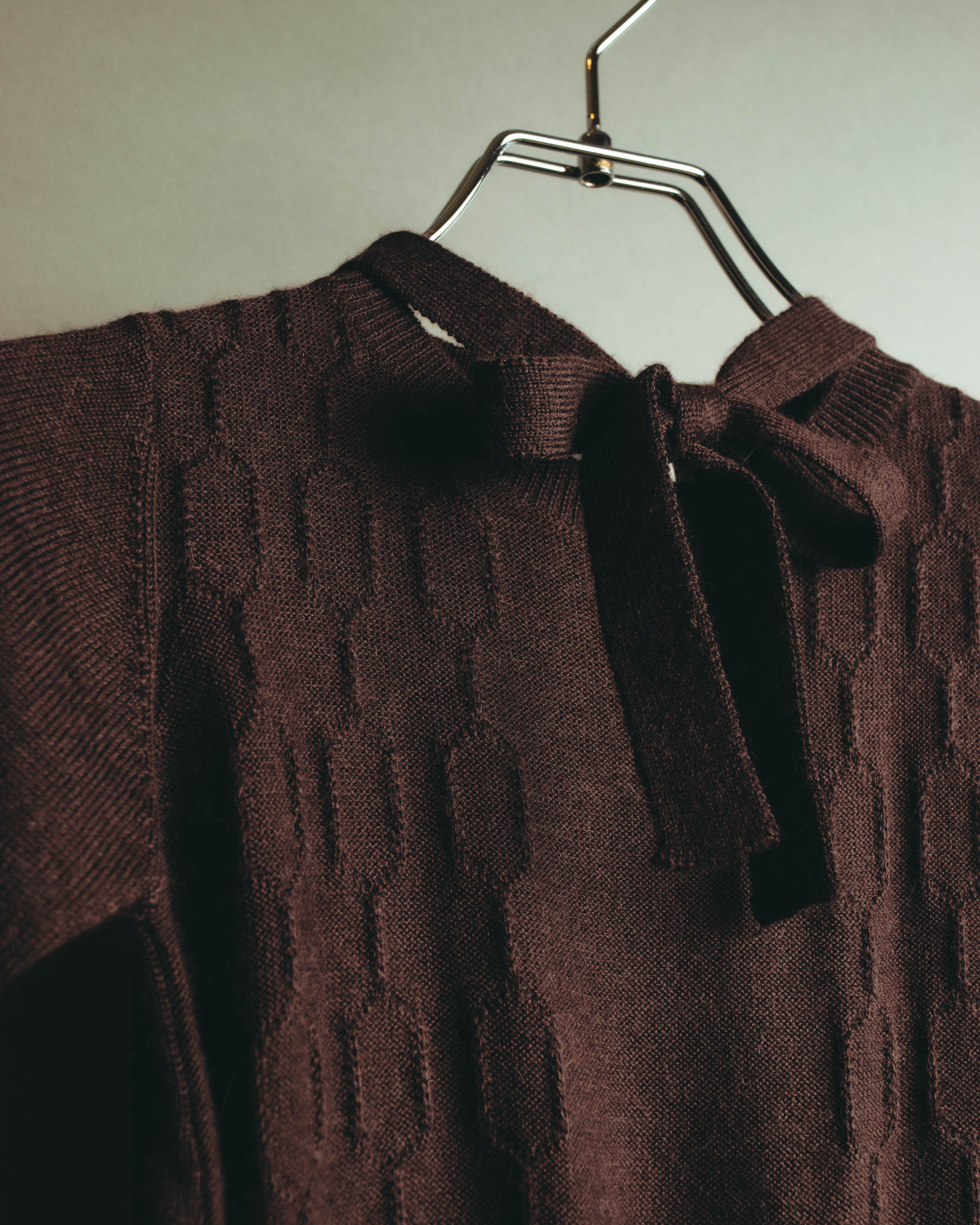 "CELINE" 90's-00's Soft angora blend kids knit sweater dress