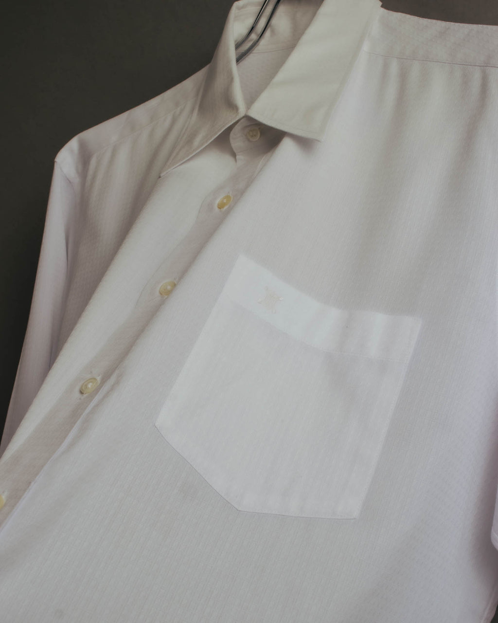 "CELINE" 90's-00's Textured long sleeve dress shirt
