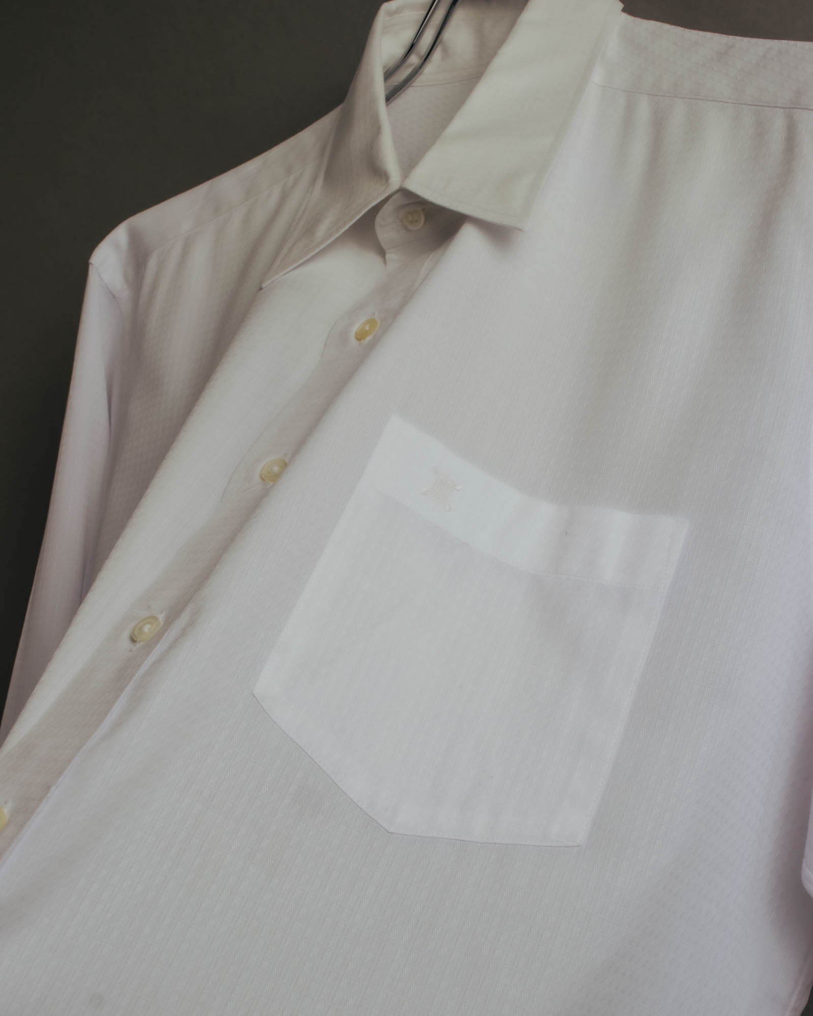 "CELINE" 90's-00's Textured long sleeve dress shirt