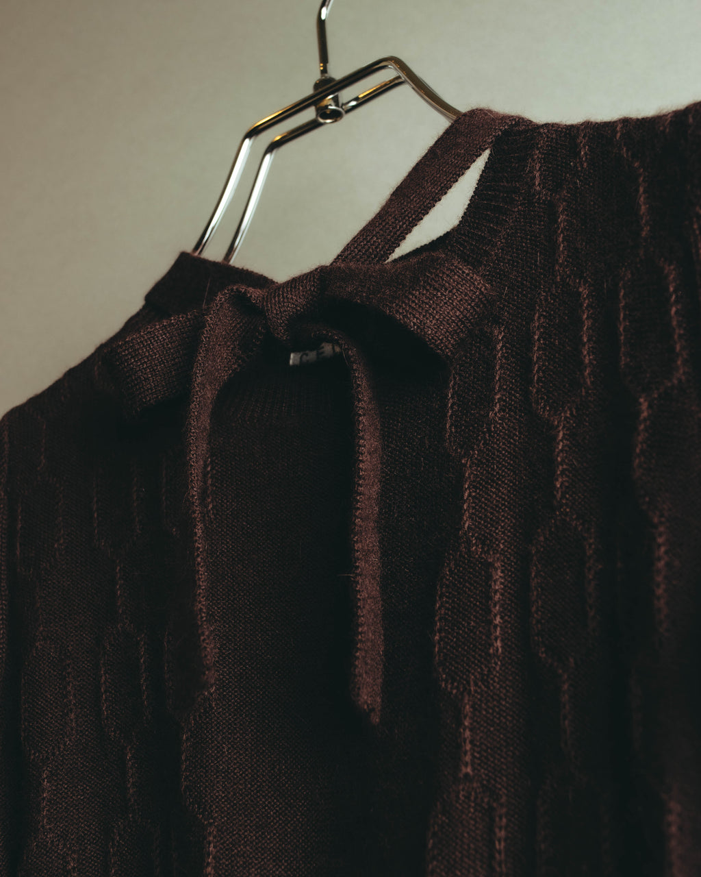 "CELINE" 90's-00's Soft angora blend kids knit sweater dress