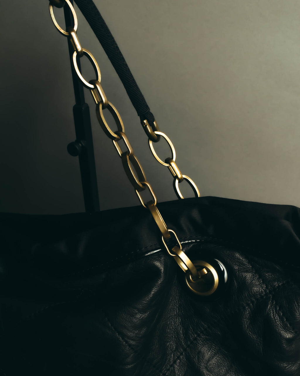 "LANVIN" 00's-10's Quilted leather shoulder bag