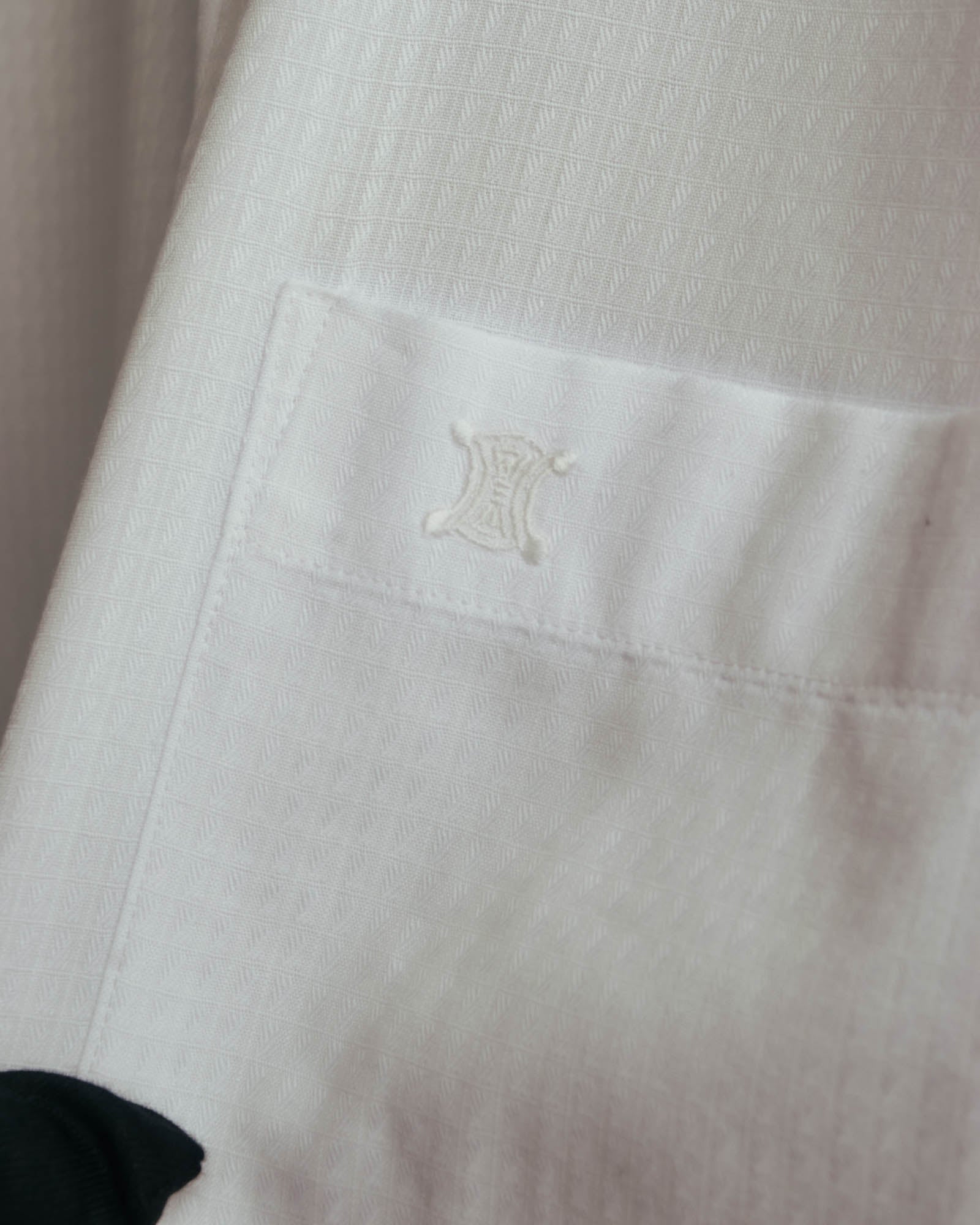 "CELINE" 90's-00's Textured long sleeve dress shirt