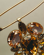 “Maison Margiela” 2020’s gold-tone crystal floral safety-pin brooch
