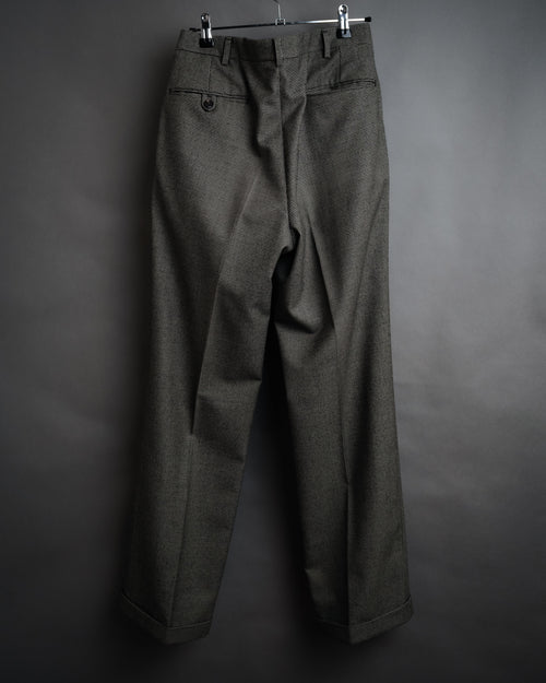 “Polo by Ralph Lauren” 90’s Houndstooth two tuck wool trousers