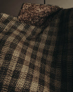 "Salvatore Ferragamo" 90's Brown checked tweed sport coat